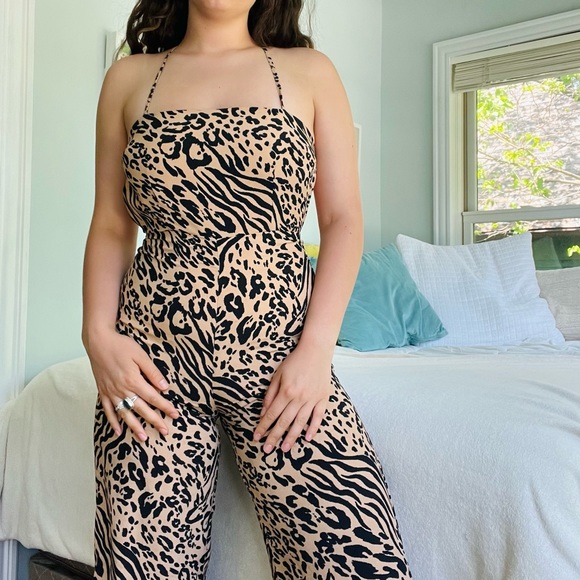 Forever 21 Pants - Cheetah print jumpsuit